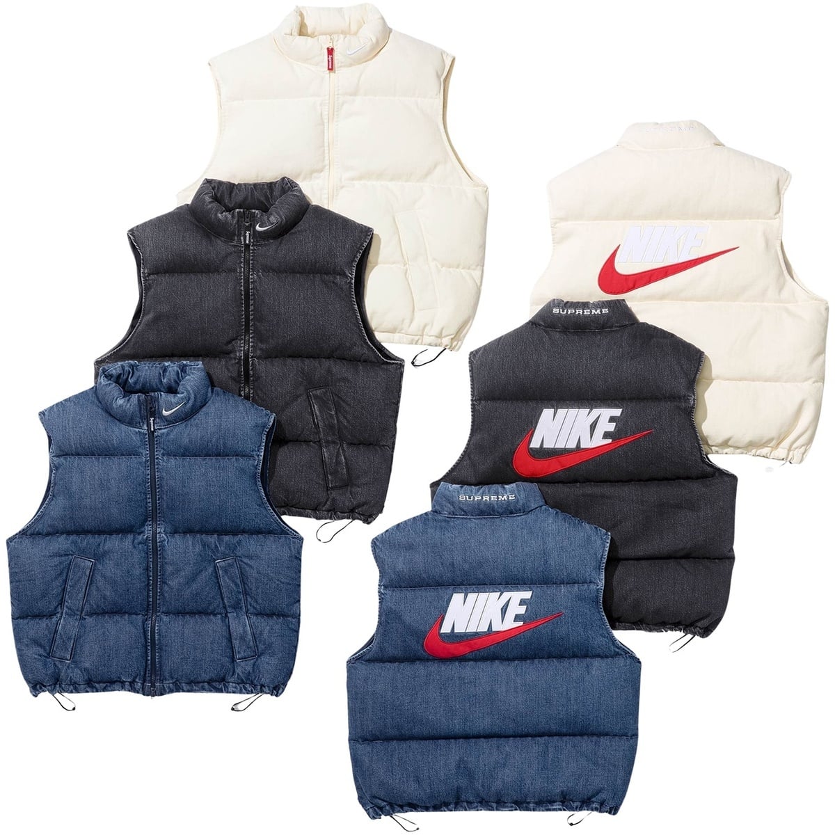 Supreme®/Nike® Denim Puffer Vest - SupremeCommunity