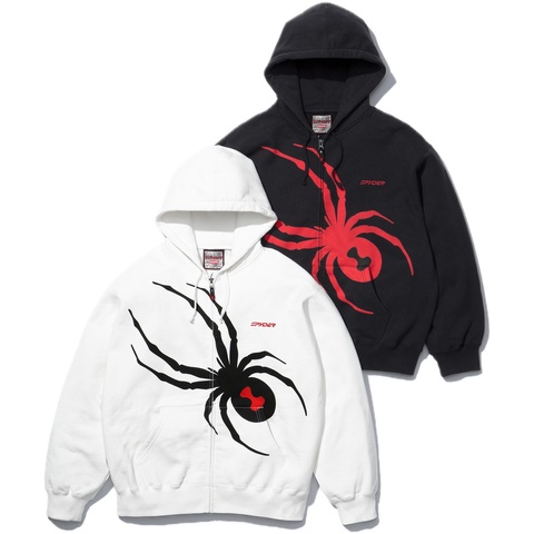 小物 supreme Spyder globe 24aw Supreme 24AW Spyder Zip Up Hooded Sweatshirt Spider Hoodie Men's