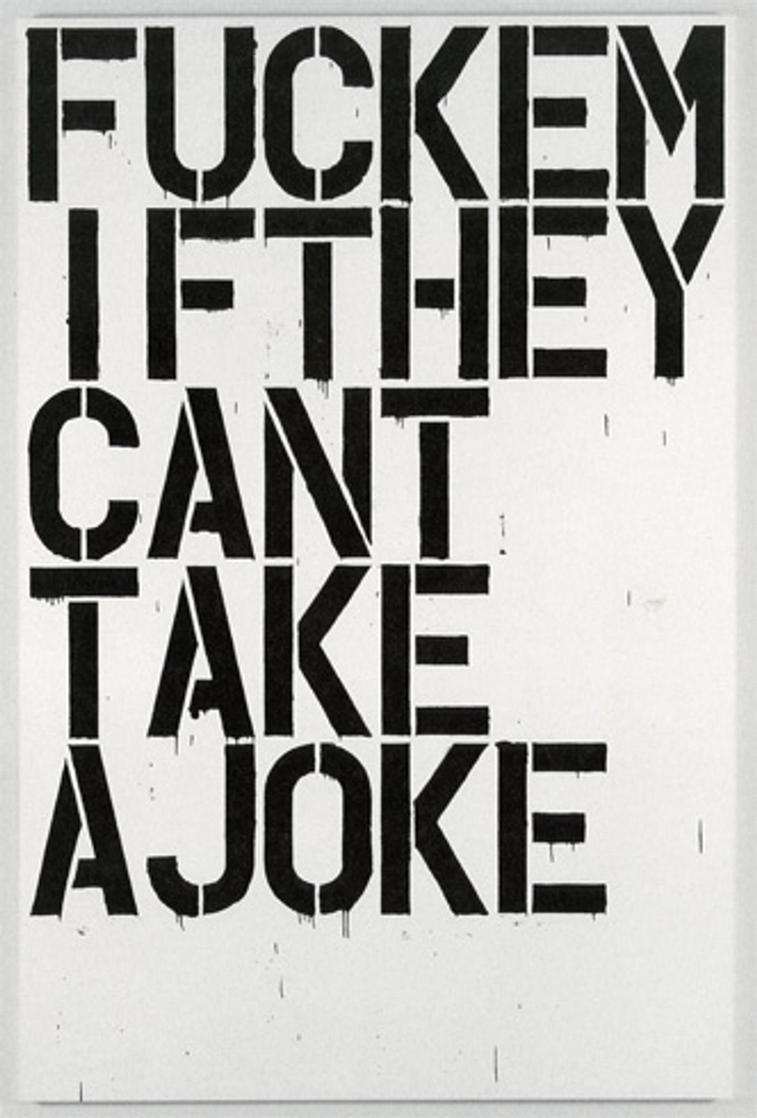 Christopher Wool for Supreme
