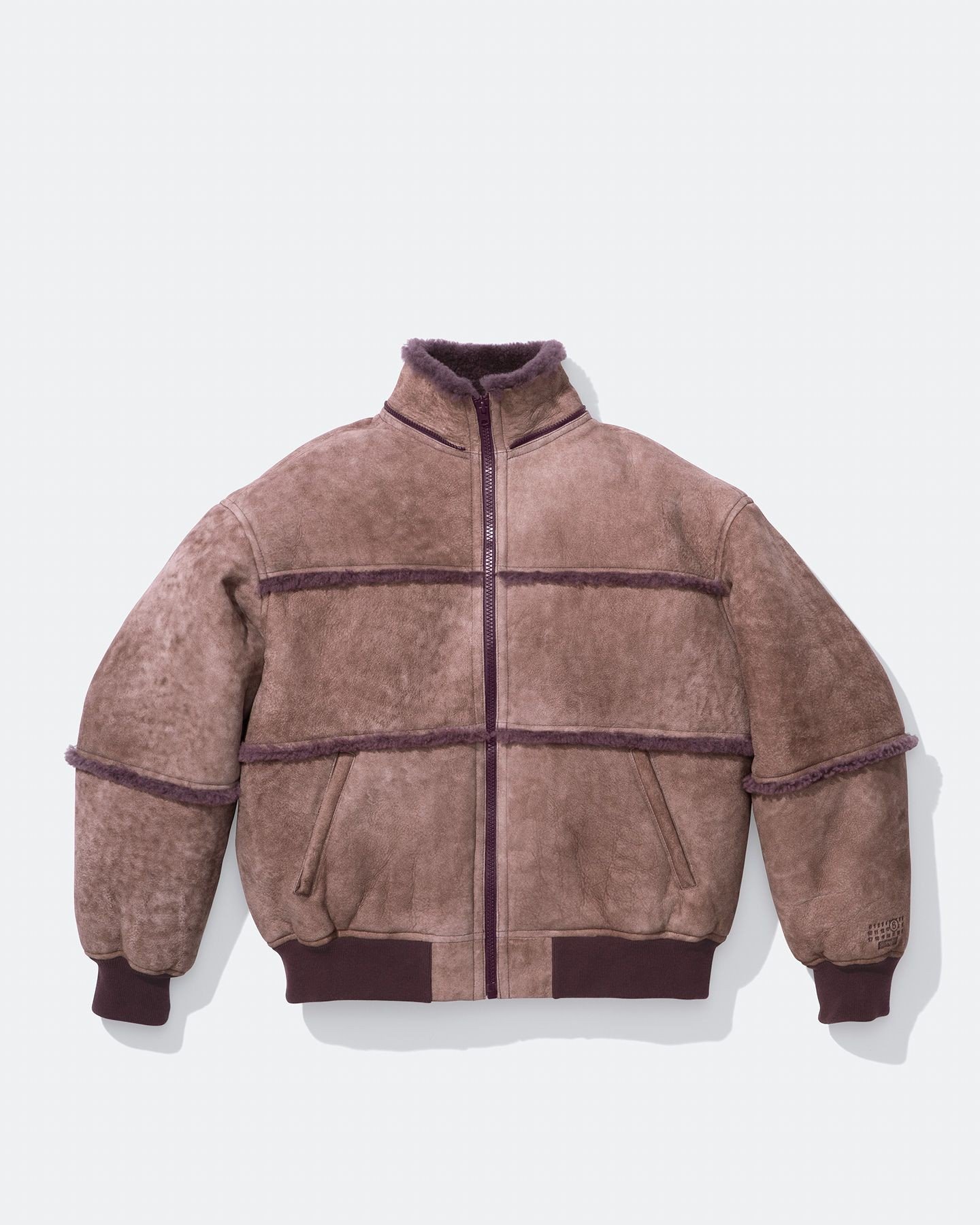 Hooded Shearling Bomber Jacket