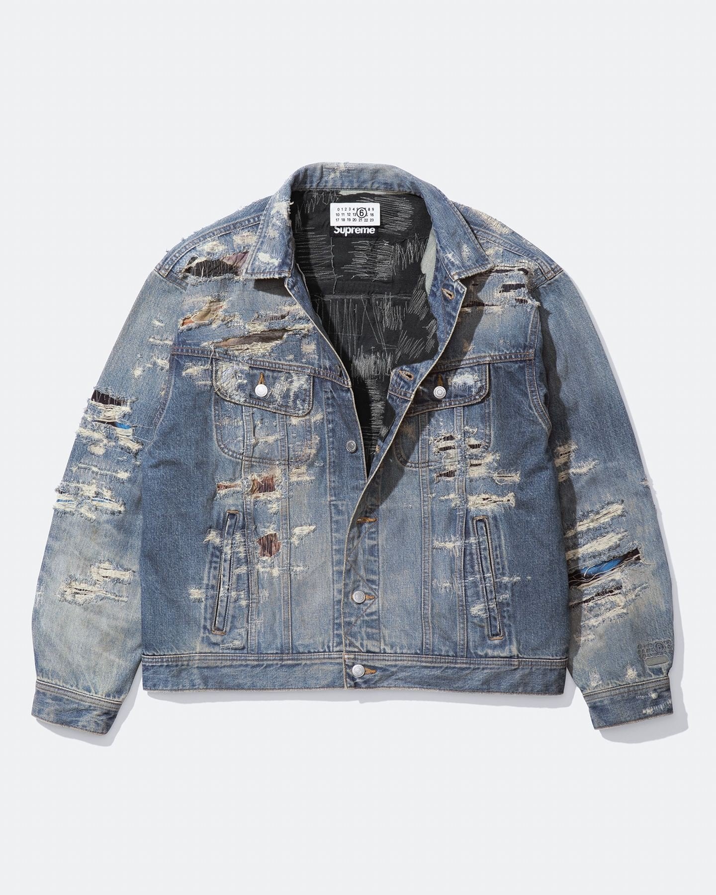 Distressed Selvedge Denim Trucker Jacket. Made in Japan.