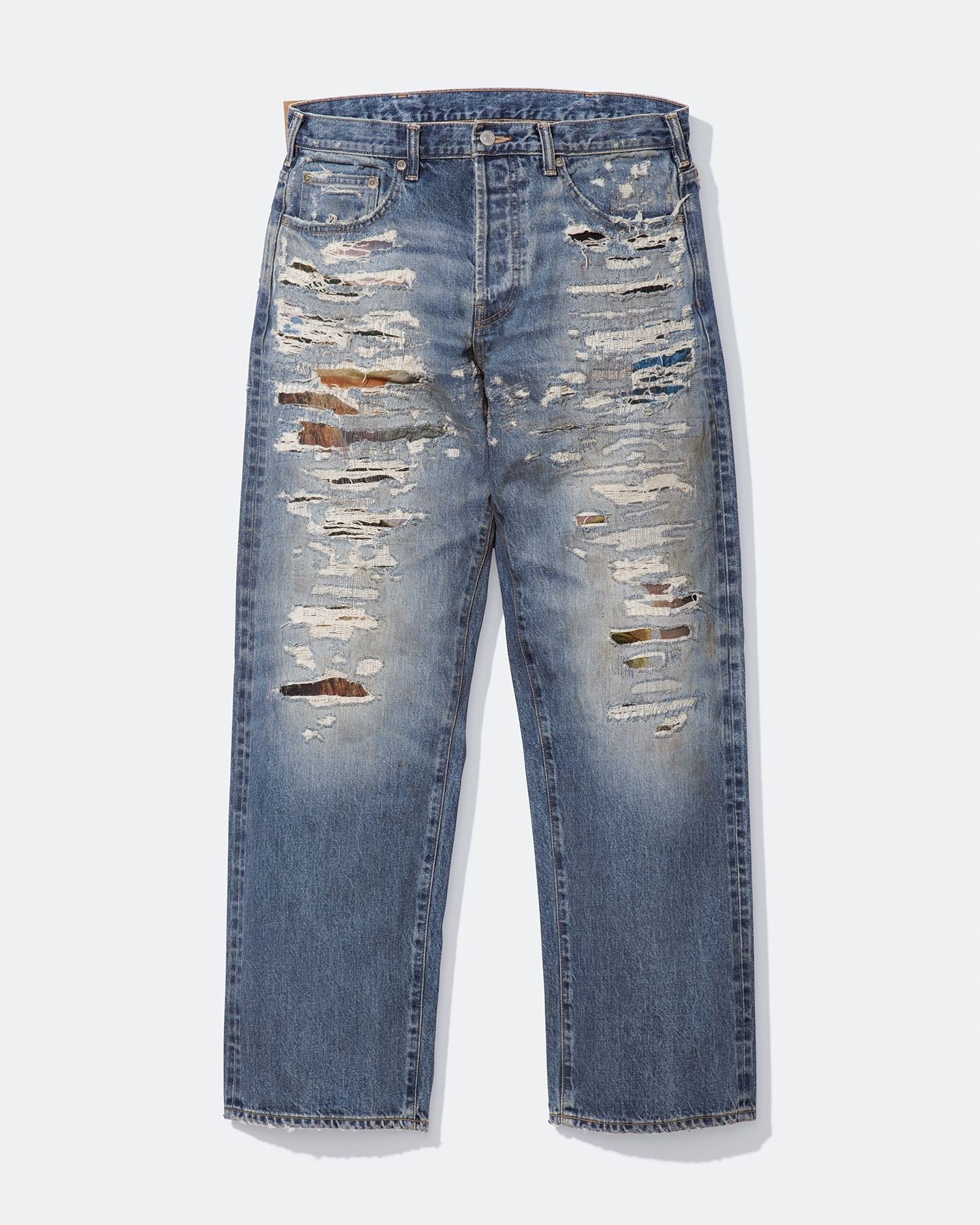 Distressed Loose Fit Selvedge Jean. Made in Japan.