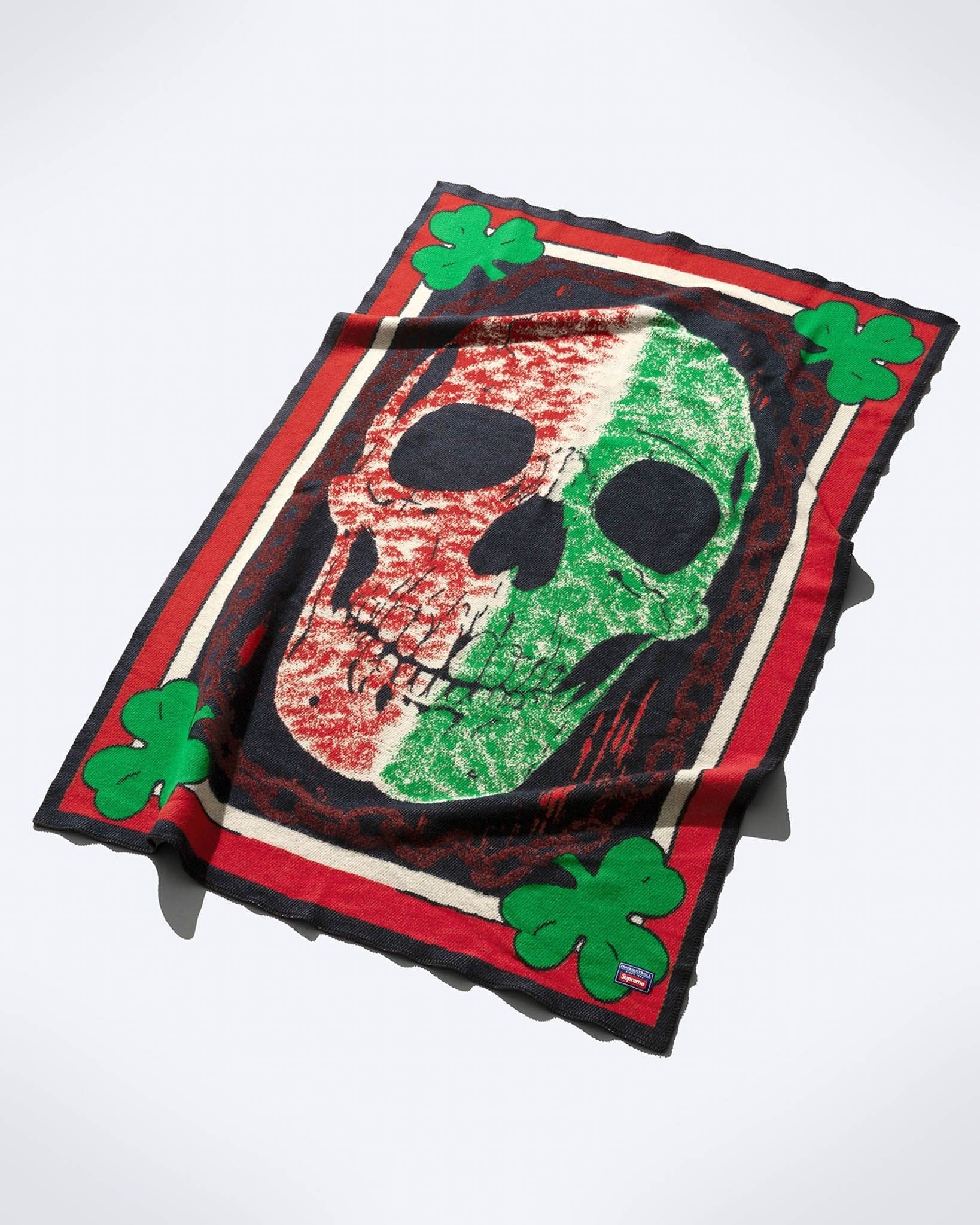 Faribault Mills® Throw Blanket. Original artwork by Mike Kelley. Made in the USA exclusively for Supreme.