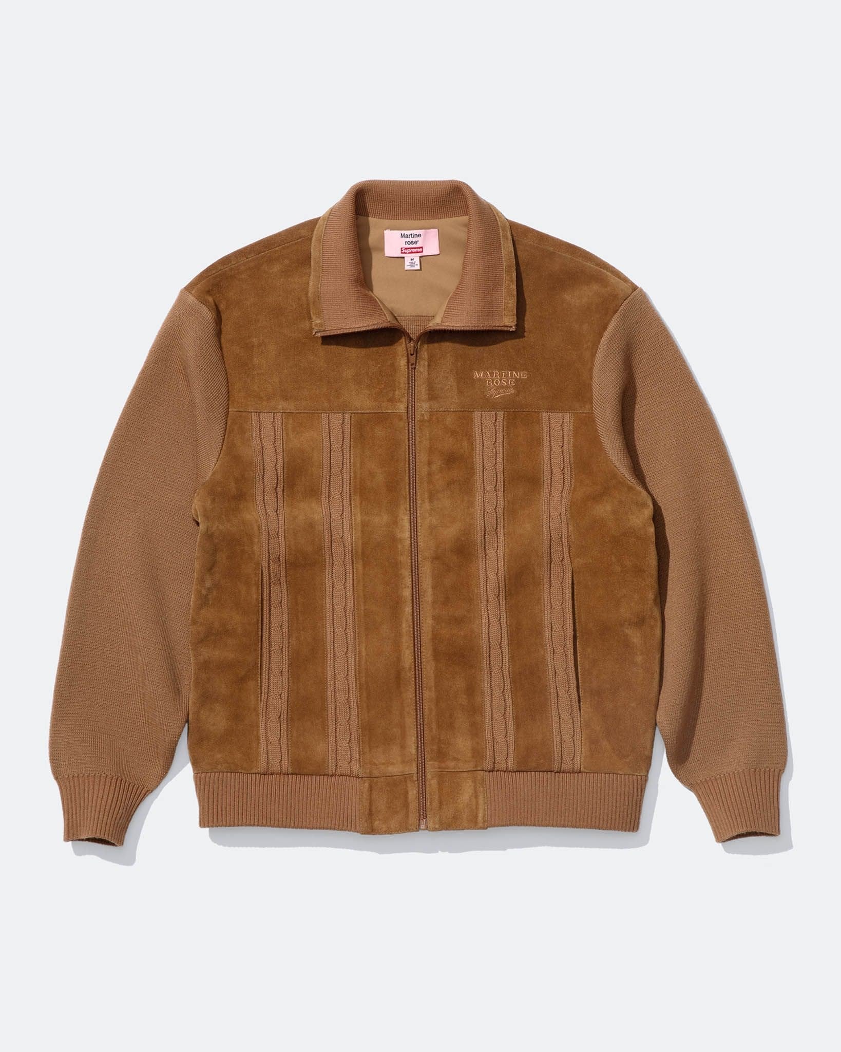 Suede Zip Up Cardigan