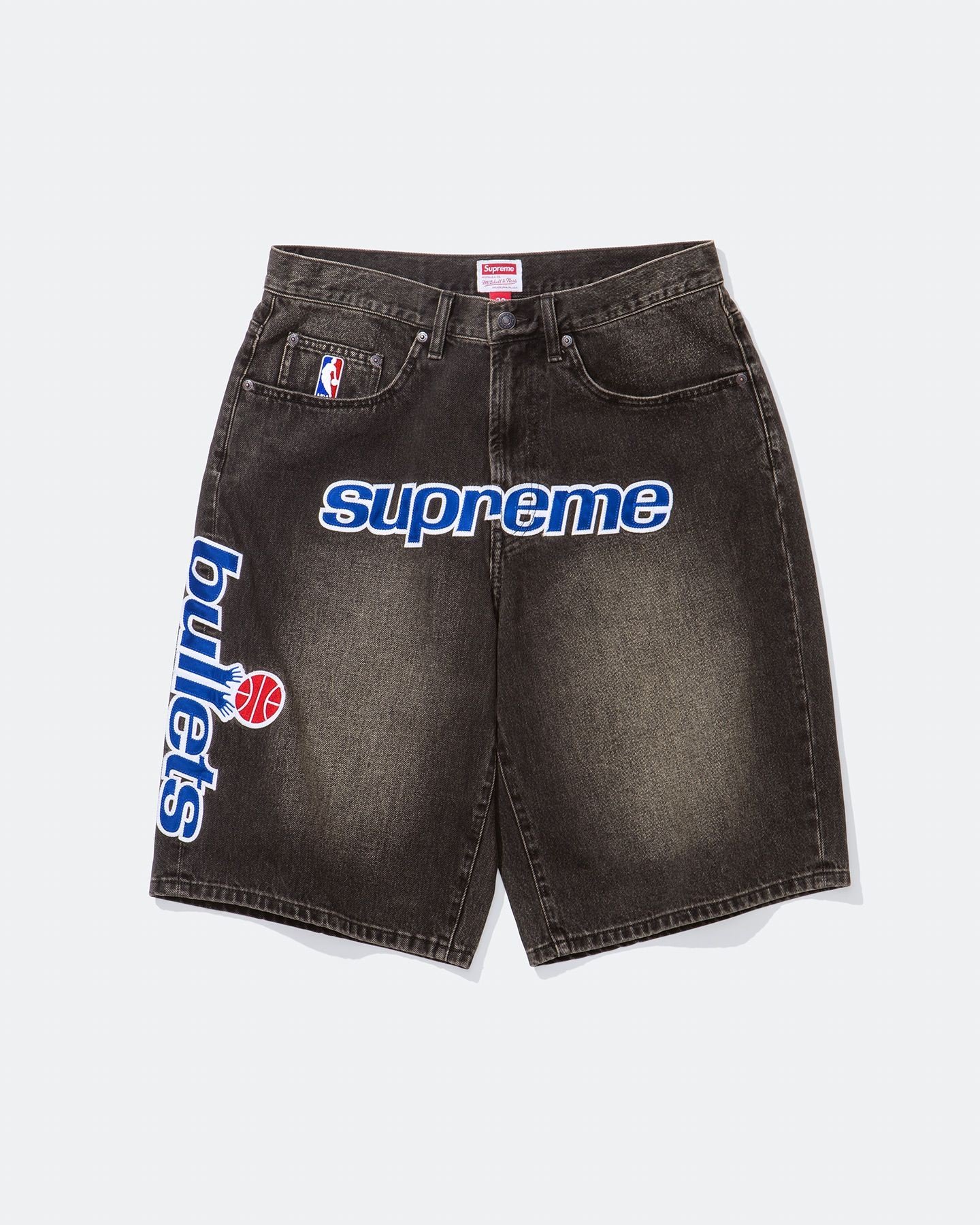 Washington Bullets Baggy Denim Short. Official NBA merchandise made exclusively for Supreme.