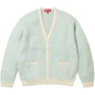Supreme 2-Tone Mohair Cardigan Ivory