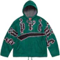 Supreme Accent Brushed Zip Up Hooded Sweater Green