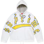 Supreme Accent Brushed Zip Up Hooded Sweater White