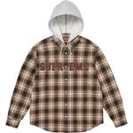 Appliqué Hooded Flannel Shirt