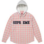 Appliqué Hooded Flannel Shirt