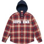 Appliqué Hooded Flannel Shirt