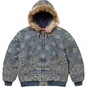 Supreme Bandana Jacquard Denim Hooded Work Jacket Blue