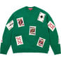Supreme Beaded Cards Sweater Green