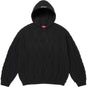 Supreme Cable Hooded Sweater Black