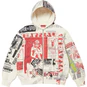 Supreme Collage Zip Up Hooded Sweatshirt White