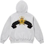 Supreme Crest Zip Up Hooded Sweatshirt Heather Grey