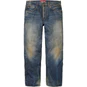 Supreme Distressed Loose Fit Selvedge Jean Washed Blue