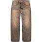 Supreme Distressed Loose Fit Selvedge Jean Washed Grey