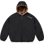 Supreme Faux Fur Reversible Hooded Track Jacket Black