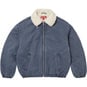 Supreme Faux Shearling Lined Bomber Jacket Navy