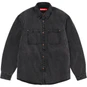 Supreme Faux Shearling Lined Work Shirt Black Denim