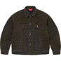 Supreme Flocked Denim Trucker Jacket Black