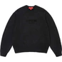 Supreme Flocked Logo Sweater Black