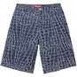 Supreme Frayed Croc Baggy Denim Short Indigo