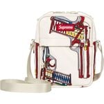 Supreme restock - Guns Embroidered Leather Shoulder Bag