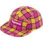 Supreme Harris Tweed® Camp Cap Pink Plaid