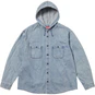 Supreme Hooded Denim Shirt Washed Indigo