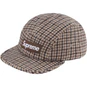 Supreme Houndstooth Wool Camp Cap Tan