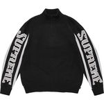 Jacquard Sleeve Half Zip Sweater
