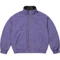 Supreme Leather Collar Utility Jacket Blue Plaid