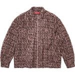 Leopard Frayed Zip Up Shirt