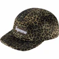 Supreme Leopard Velvet Camp Cap Olive
