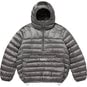 Supreme Micro Down Half Zip Hooded Pullover Silver