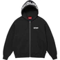 Supreme Mister Cartoon Zip Up Hooded Sweatshirt Black