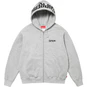 Supreme Mister Cartoon Zip Up Hooded Sweatshirt Heather Grey