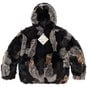 Supreme Patchwork WINDSTOPPER® Hooded Faux Fur Jacket Black