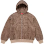 Supreme Pilled Zip Up Hooded Sweatshirt Cheetah