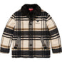 Supreme Plaid Car Coat Cream