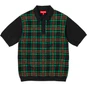 Supreme Plaid Knit S/S Polo Black