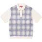 Supreme Plaid Knit S/S Polo White