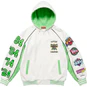 Supreme Playoffs Zip Up Hooded Sweatshirt White