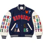 Supreme Praises Varsity Jacket Navy
