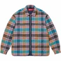Supreme Quilted Flannel Zip Up Shirt Multicolor