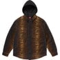 Supreme Quilted Lined Hooded Velvet Shirt Tiger