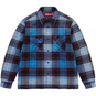 Supreme Quilted Plaid Shirt Blue