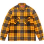 Supreme Quilted Plaid Shirt Yellow